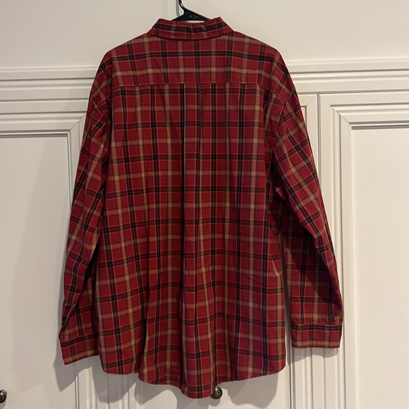 CARHARTT Long Sleeve Button Down Shirt Red Plaid, size XL - Picture 2 of 7
